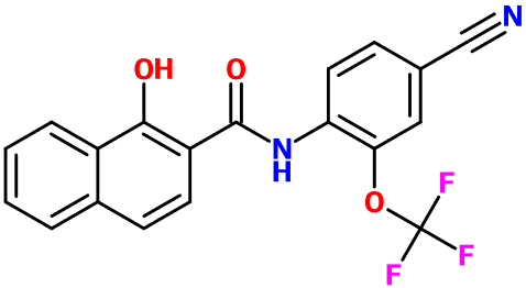 (image for) MC007614 N-[4-Cyano-2-(trifluoromethoxy)phenyl]-1-hydroxy-2-naphthamide